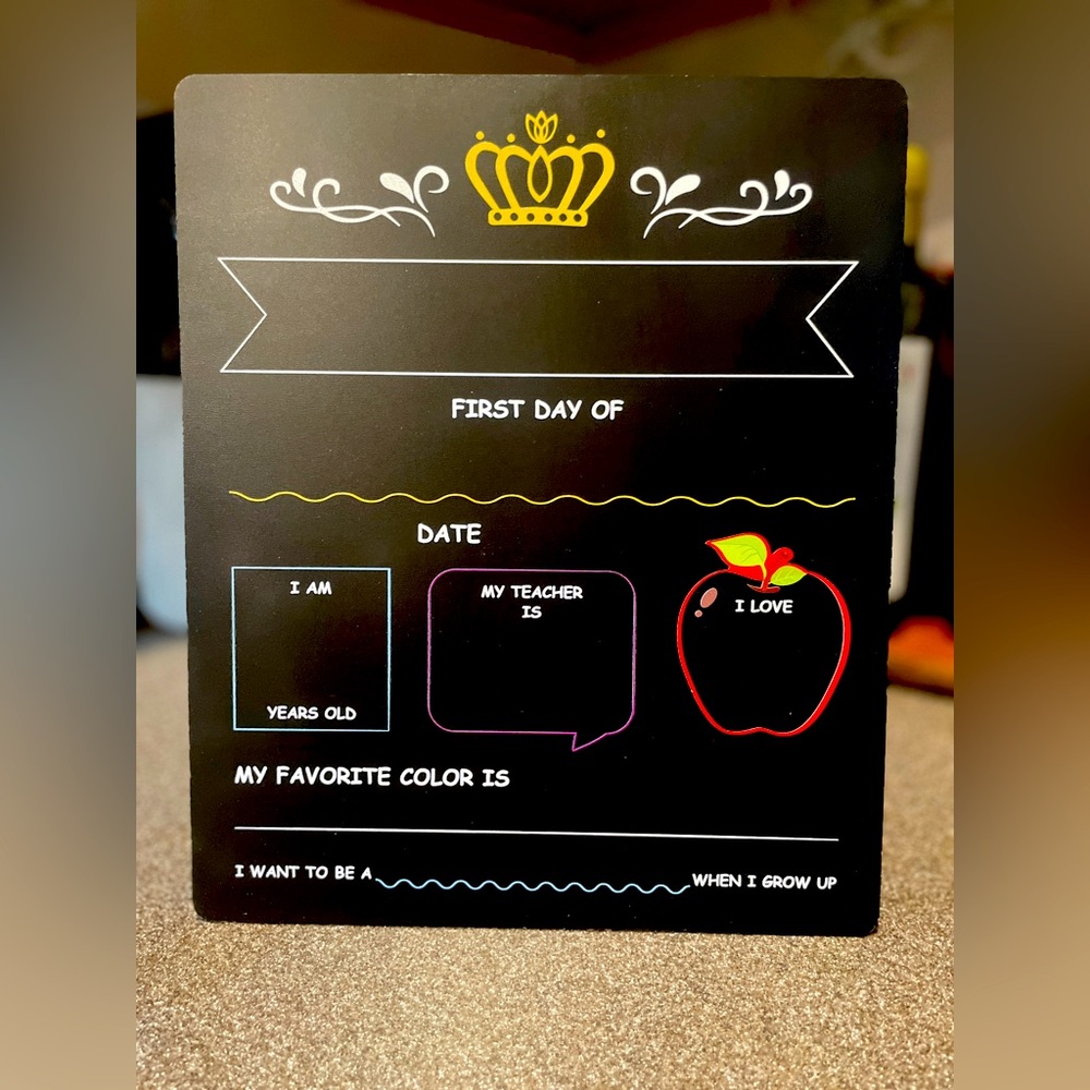 First and Last Day of School Chalkboard Signs for Kids